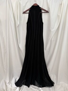 Vintage Lillie Rubin Black High Neck Halter Dress